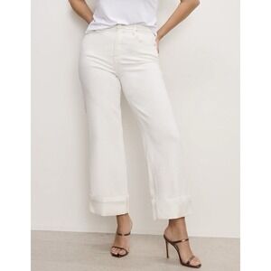 Good American‎ Womens Soft Tech Good Skate Wide Cropped Jeans High Rise Loose 15